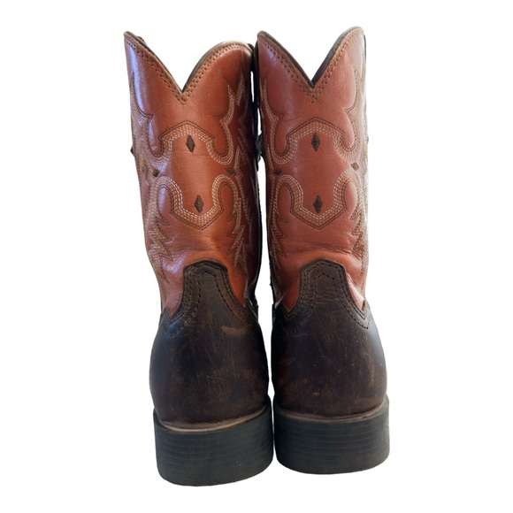 Ariat Tombstone Western Kids Boots Size 2.5 Powder Brown - Picture 6 of 9